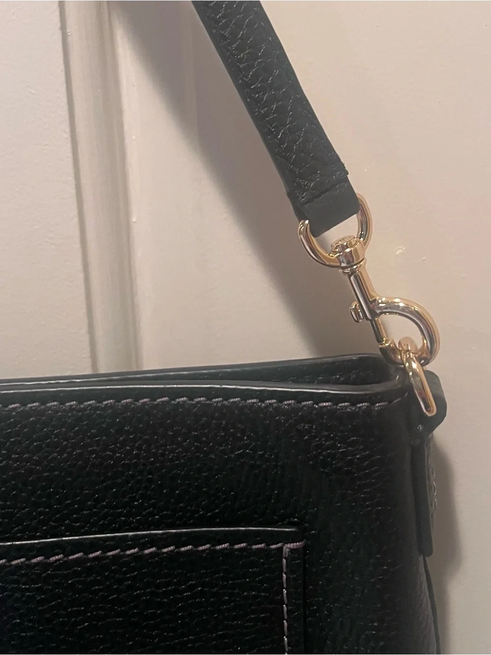 Tory Burch Black Pebbled Leather Crossbody with Tassel